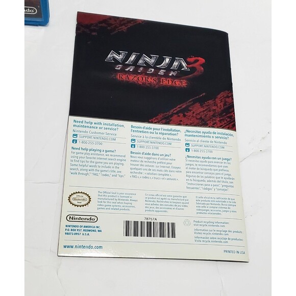Ninja Gaiden 3 Razor’s Edge Wii U 2012 Complete Manual Tested Nintendo - Picture 9 of 15